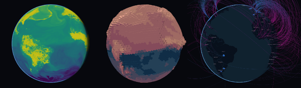 Rendering of layers in the Unfolded Studio Globe View. layers